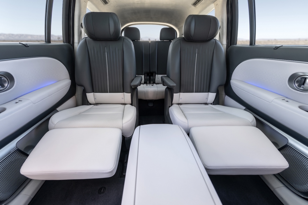 Passengers in the 2026 Hyundai Ioniq 9 can travel in style in Captain's Chairs.