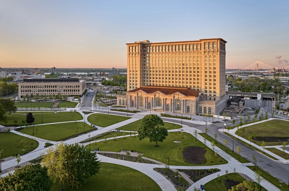 The newly renovated Michigan Central Station in Detroit will host the reveal of Ford Racing&#039;s 2026 racecar lineup on January 15, 2026.