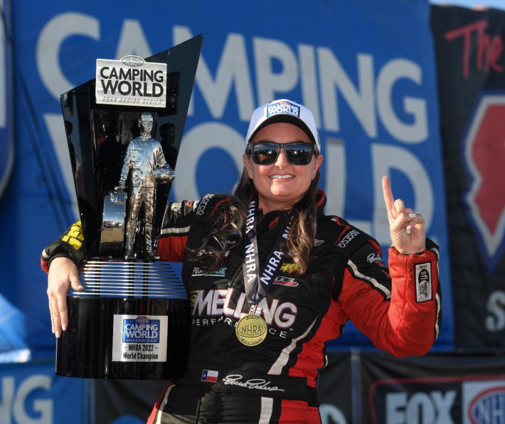 Erica Enders was officially crowned Pro Stock champion for the fifth time in her Camaro SS