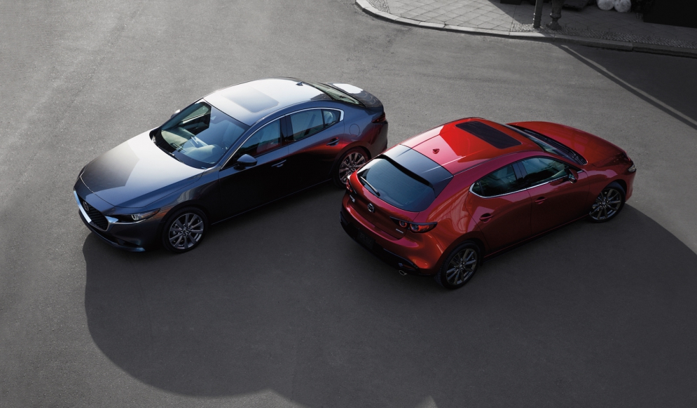 The 2023 Mazda3 comes in both sedan and hatchback styles.