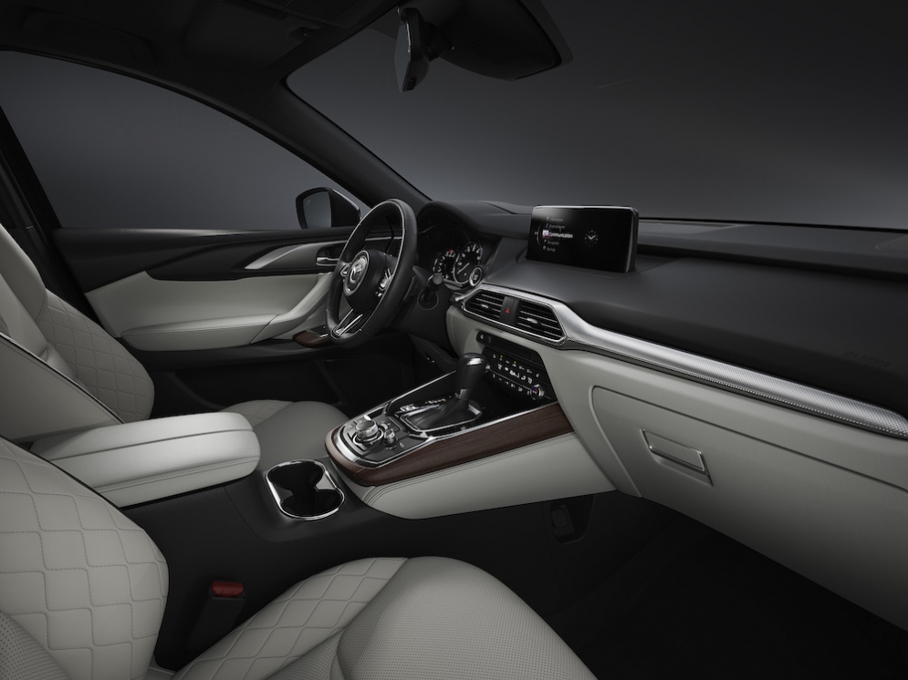The interior design of the 2023 Mazda CX-9 offers a near-luxury experience