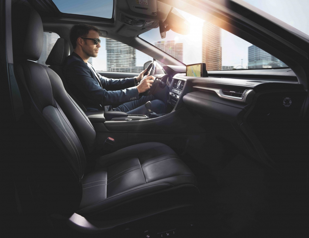 The 2021 Lexus RX 450h is a stylish midsize luxury SUV with excellent safety features.
