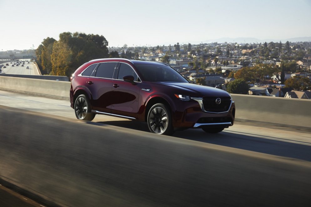 The 2024 Mazda CX-90 is a contender for best three-row SUV and flirts with luxury-level quality.