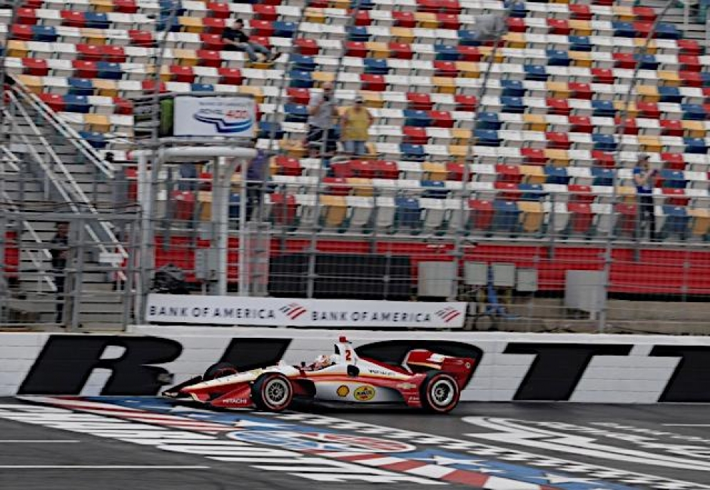 Josef Newgarden turned a few laps on the Roval behind the wheel of the No. 2 Shell Pennzoil Team Penske Chevrolet.