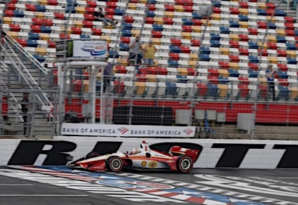 Indycar champion Josef Newgarden turns laps in his Indycar at Charlotte Roval