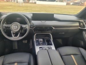 The 2026 Mazda CX-90 features an upscale, near-luxury level interior.