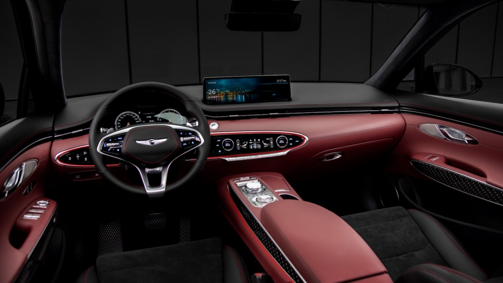 The interior of the 2022 Genesis GV70 is best in segment, both user-friendly and very sharp looking.
