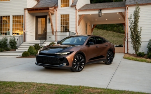 Toyota returns the Crown nameplate for 2023, in a model that takes the place of the Avalon in its lineup. Sharp two-tone paint schemes are offered on the Crown, making it stand out among the competition.