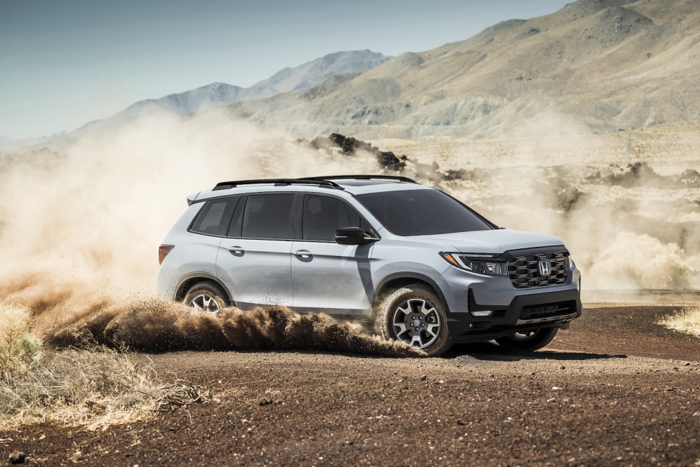 The 2022 Honda Passport offers a new TrailSport model with a more rugged design.